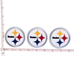 3 Pittsburgh Steelers Patches Iron On/Sew On 3" Patch Embroidered Football NEW